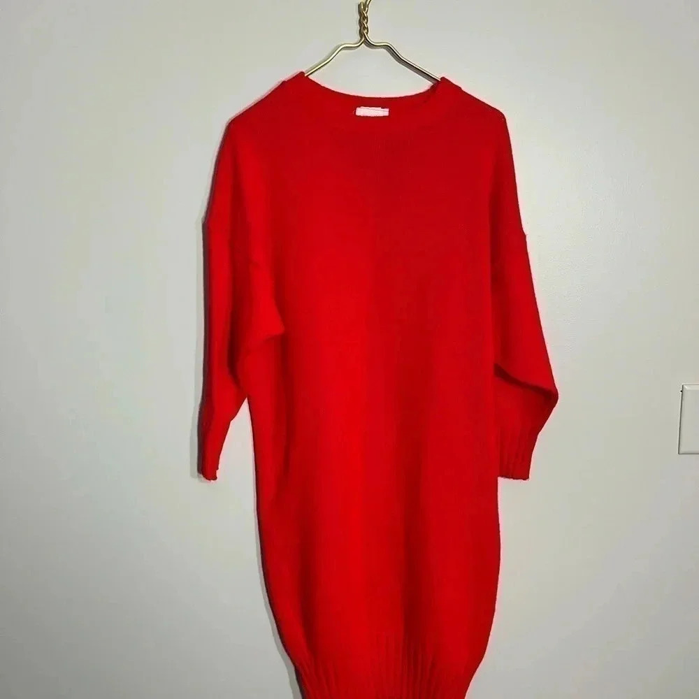 Vintage Limited Cherry red oversized sweater dress size 2